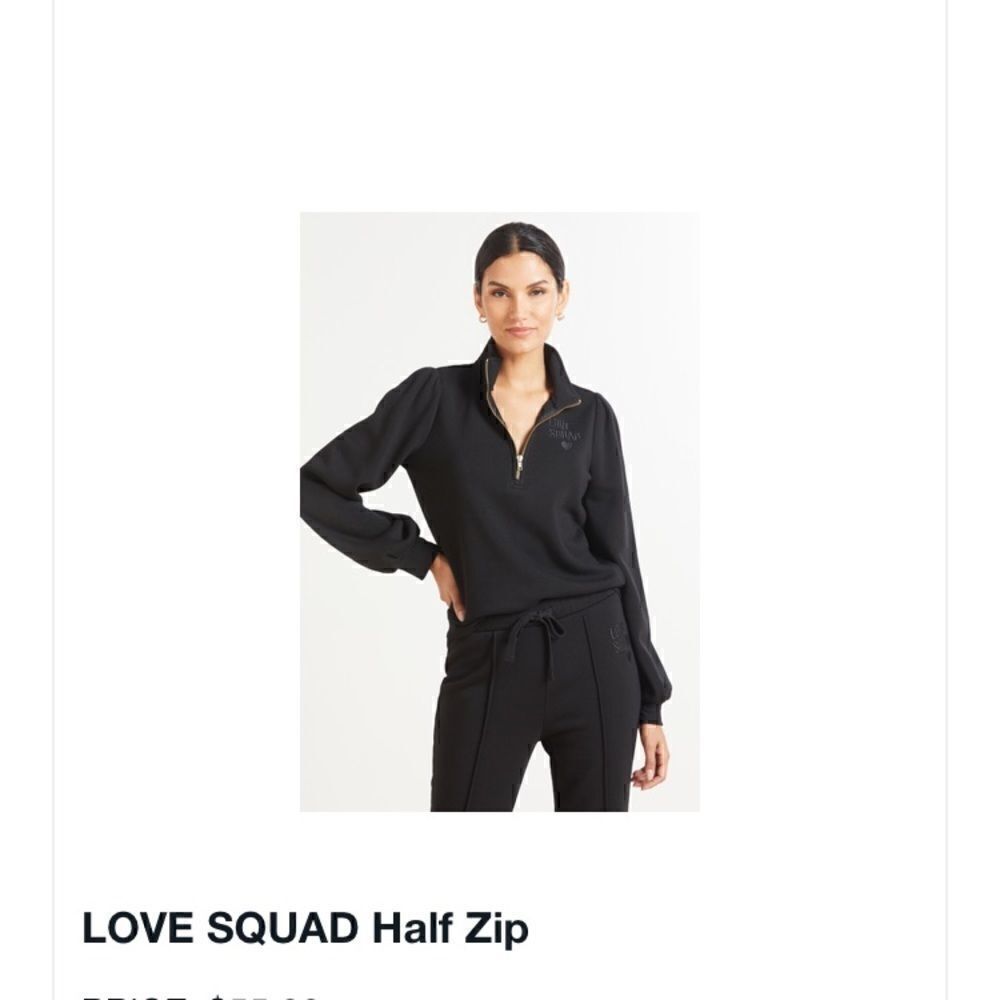 Love Squad half zip hoodie XS NWT